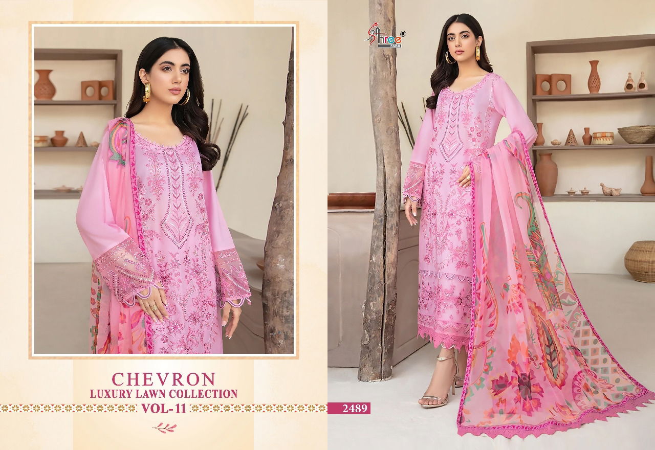 Shree Chevron Luxury Vol 11 Festive Wear Wholesale Pakistani Salwar Suits
